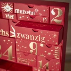 Adventskalender-Box zum Selbstbefüllen, bordeaux
