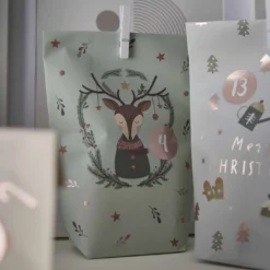 Adventskalender-Set Edel, Motiv/pastell