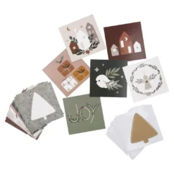 Adventskalender-Set Rubbel, grün/braun