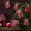 Adventskalender-Set, Tüten/Sticker, Zuckerstange/rot