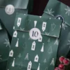 Adventskalender-Set, Tüten/Sticker, Stern/grün