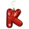 Anhänger Buchstabe, K/rot, 10 cm