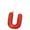Anhänger Buchstabe, U/rot, 10 cm