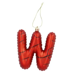 Anhänger Buchstabe, W/rot, 10 cm