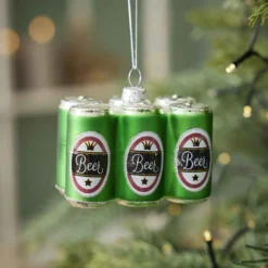 Anhänger Fancy, bunt, Bier, grün, 9 cm