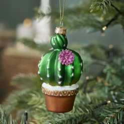 Anhänger Fancy, bunt, Kaktus/Blume, 11 cm