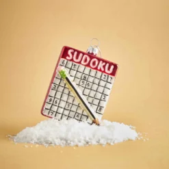 Anhänger Fancy, bunt, Sudoku mit Stift, 8.5 cm