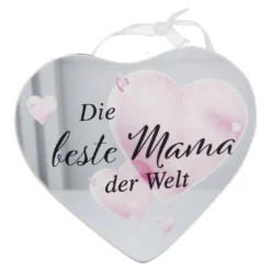 Anhänger Herz mit Spruch, Beste Mama, 12.5 x 11.5 cm