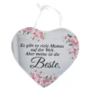 Anhänger Herz mit Spruch, Meine beste Mama, 12.5 x 11.5 cm