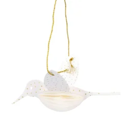 Anhänger Vogel, offwhite, 12 cm