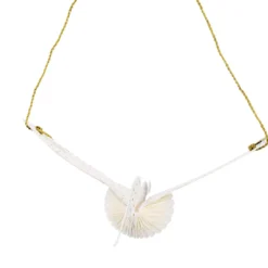 Anhänger Vogel, offwhite, 12 cm