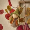 Anhänger Vogelscheuche, grün/grau, 13.5 cm