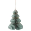 Anhänger Wabe, Tannenbaum, mintgrün/rund, 10 cm