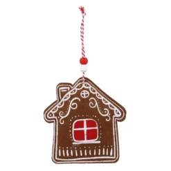 Anhänger Weihnachten, Lebkuchen-Haus/dunkelbraun, 10.5 cm