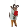 Anhänger Weihnachtstier, Elch/Buch, 14 cm