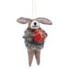 Anhänger Weihnachtstier, Hase/Geschenk, 14 cm