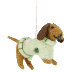 Anhänger Weihnachtstier, Pulli/grün, 14 cm