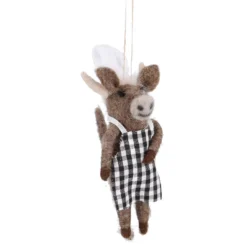 Anhänger Weihnachtstier, Stier/Koch, 14 cm