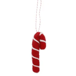 Anhänger Zuckerstange, rot, 11 cm