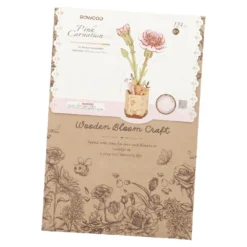 Bausatz 3D, Blume, Rose/pink