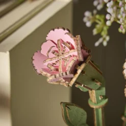 Bausatz 3D, Blume, Rose/pink