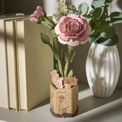 Bausatz 3D, Blume, Rose/pink