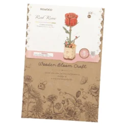 Bausatz 3D, Blume, Rose/rot