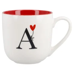 Becher Buchstabe/Ballon, A/innen rot, 450 ml