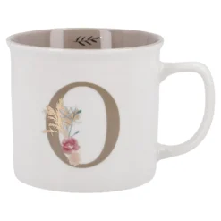 Becher Buchstabe/Blumen, O, 390 ml