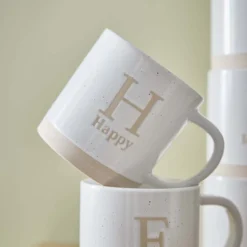 Becher Buchstabe/Feeling, Happy, 380 ml