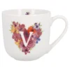 Becher Buchstabe/Flower-Herz, V, 450 ml