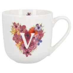 Becher Buchstabe/Flower-Herz, V, 450 ml