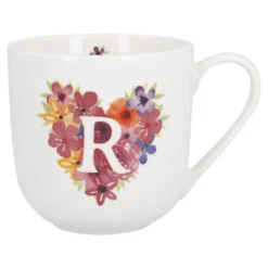 Becher Buchstabe/Flower-Herz, R, 450 ml
