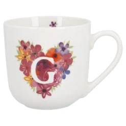 Becher Buchstabe/Flower-Herz, G, 450 ml