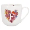 Becher Buchstabe/Flower-Herz, F, 450 ml