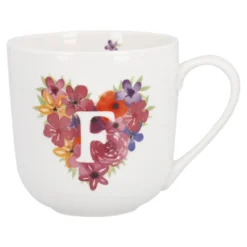 Becher Buchstabe/Flower-Herz, F, 450 ml