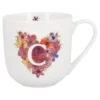 Becher Buchstabe/Flower-Herz, C, 450 ml