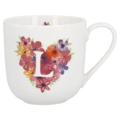 Becher Buchstabe/Flower-Herz, L, 450 ml