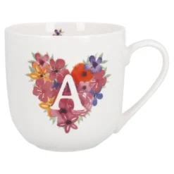 Becher Buchstabe/Flower-Herz, A, 450 ml