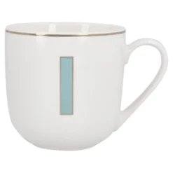 Becher Buchstabe mit Schlüsselanhänger, I/grün, 450 ml