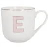 Becher Buchstabe mit Schlüsselanhänger, E/rosa, 450 ml