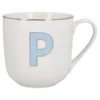 Becher Buchstabe mit Schlüsselanhänger, P/blau, 450 ml