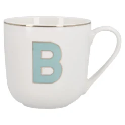 Becher Buchstabe mit Schlüsselanhänger, B/grün, 450 ml