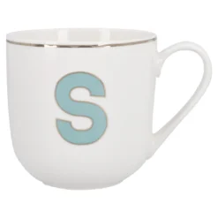 Becher Buchstabe mit Schlüsselanhänger, S/grün, 450 ml