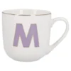 Becher Buchstabe mit Schlüsselanhänger, M/lila, 450 ml