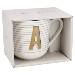 Becher Buchstabe/Streifen, A, 450 ml