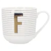 Becher Buchstabe/Streifen, F, 450 ml