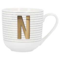 Becher Buchstabe/Streifen, N, 450 ml