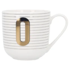 Becher Buchstabe/Streifen, O, 450 ml