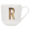 Becher Buchstabe/Streifen, R, 450 ml